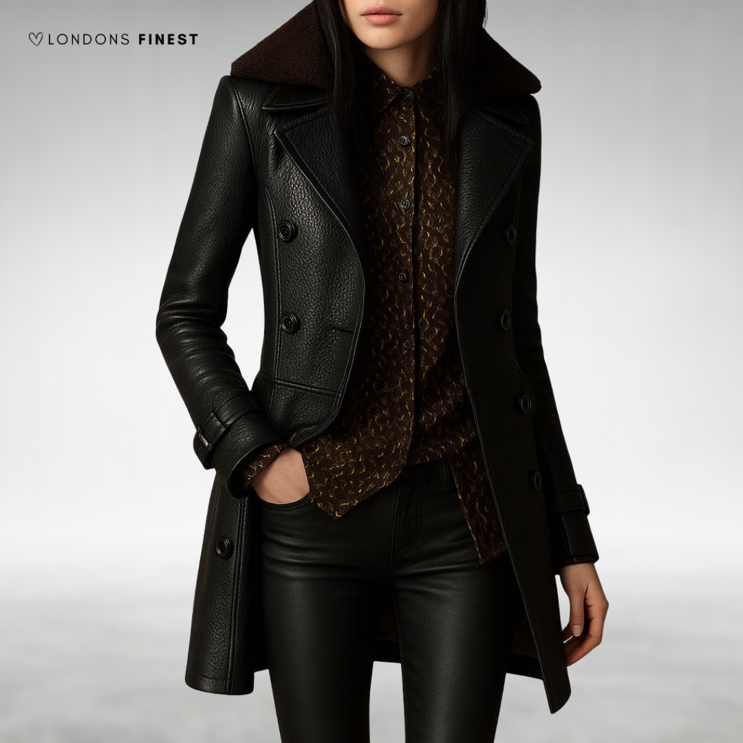 Valeria™ Elegant Women’s Leather Coat