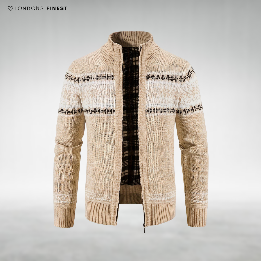 Arman Zip-Up Knit Cardigan