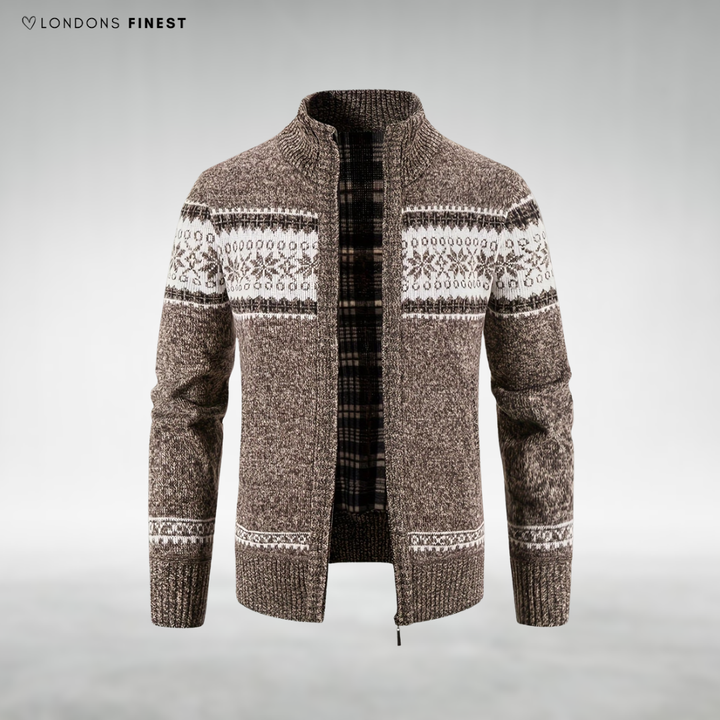 Arman Zip-Up Knit Cardigan