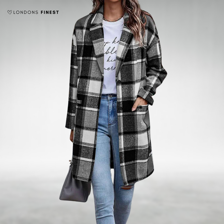 Alexandra™ Elegant Checked Coat