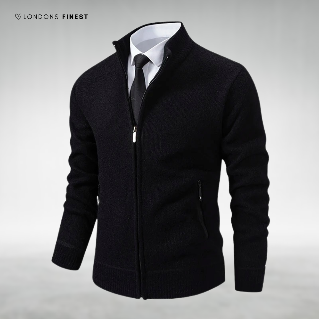 Lemuel™ Elegant Knitted Zip-Up Cardigan