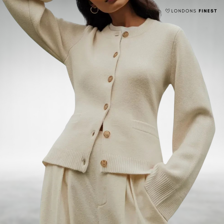 Selena™ Elegant Knitted Button-Up Cardigan