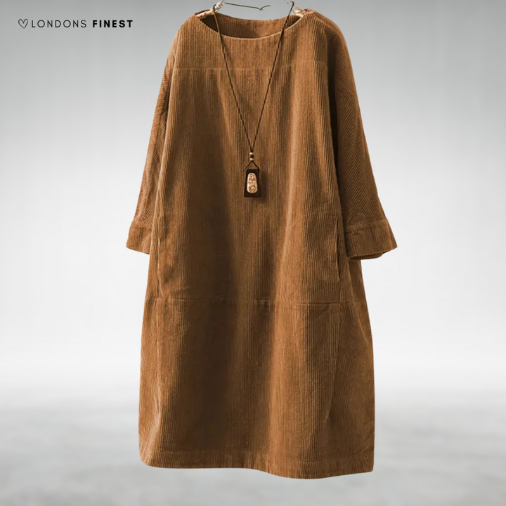 Amy™ Relaxed Corduroy Midi Dress