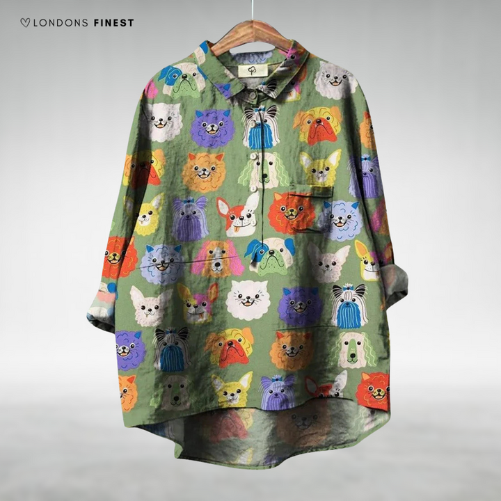 Pena™ Women's Dog Print Shirt