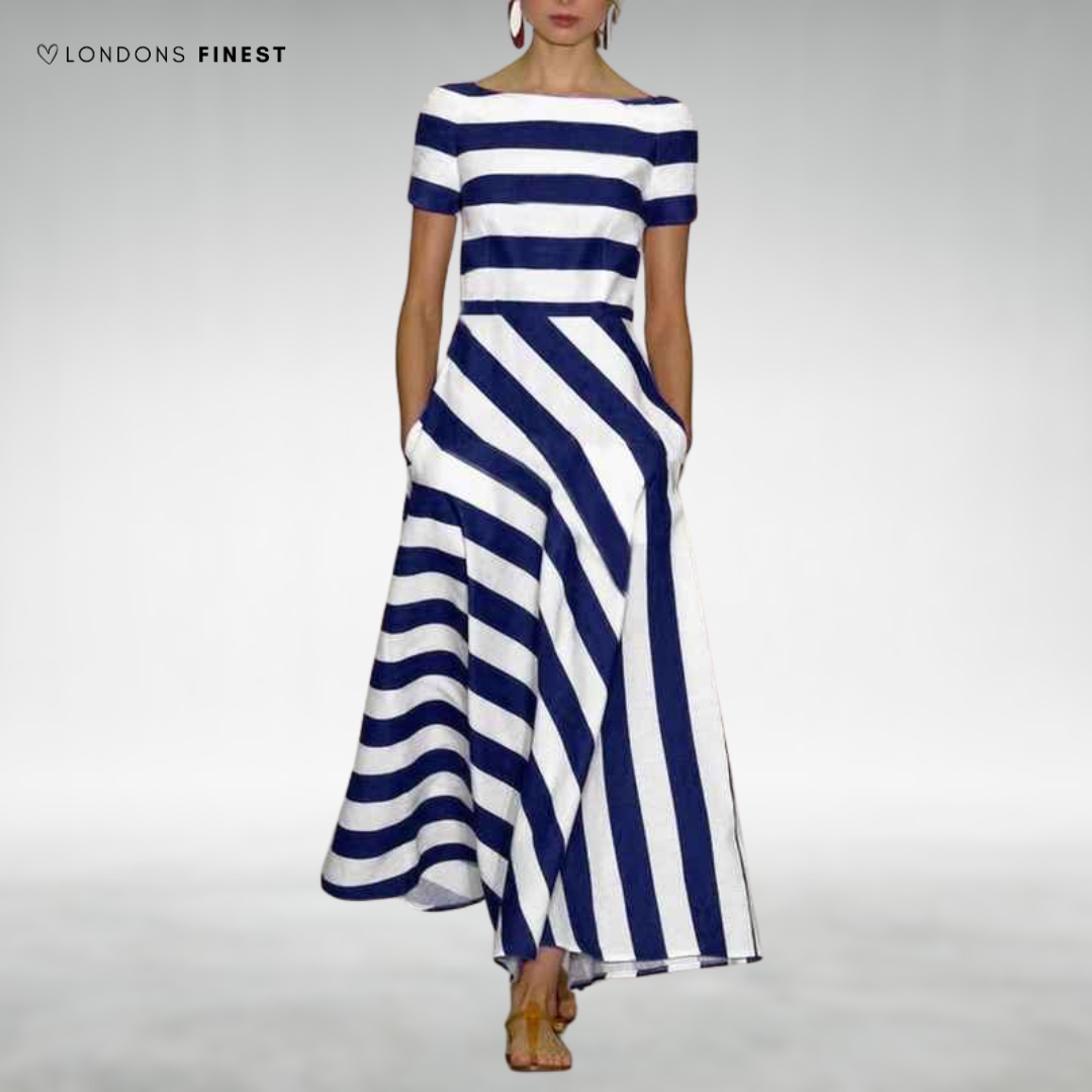 Marina™ Elegant Stripe Maxi Dress