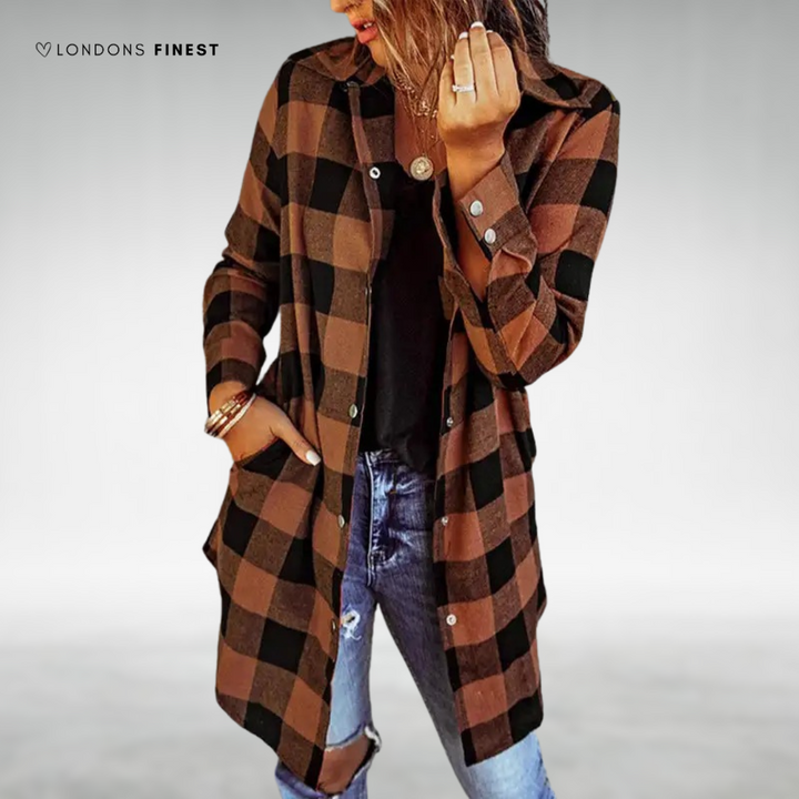 Hallie™ Elegant Longline Button-Up Blouse