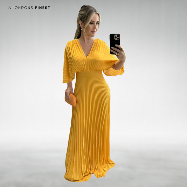Claudee™ Elegant Pleated Maxi Dress