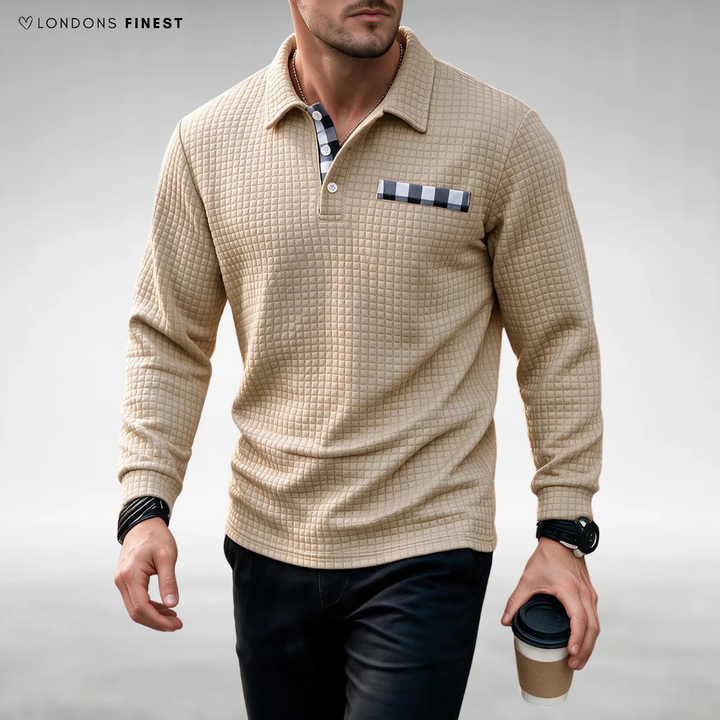 William Textured Polo Jumper