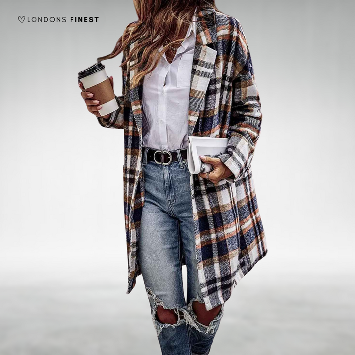 Alexandra™ Elegant Checked Coat