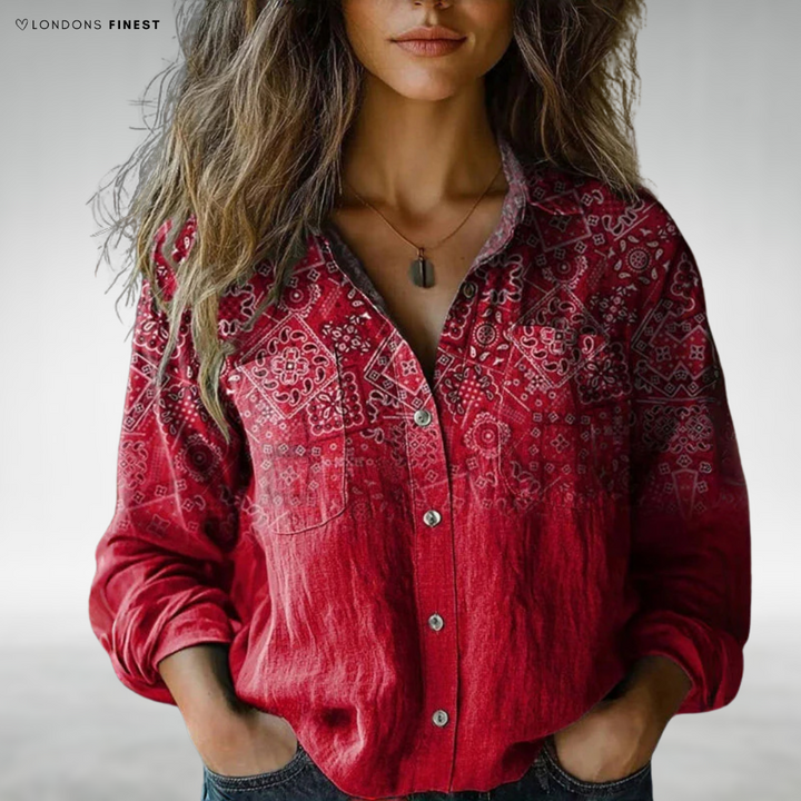 Elora™ Boho Button-Up Blouse