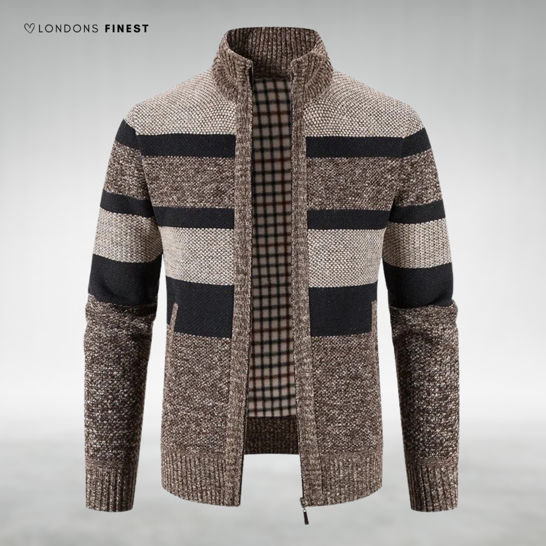 Kenton™ Men's Knitted Zip-Up Cardigan