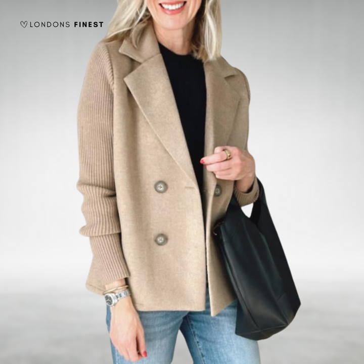 Cassie™ Stylish Knit-Sleeve Blazer