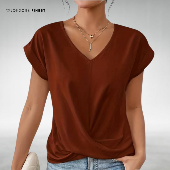 Salley™ Elegant V-Neck Shirt