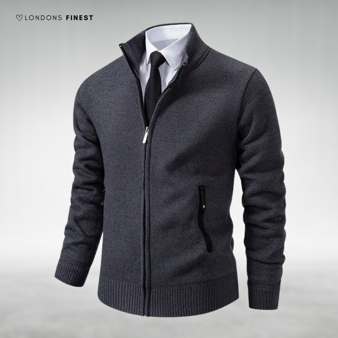 Lemuel™ Elegant Knitted Zip-Up Cardigan