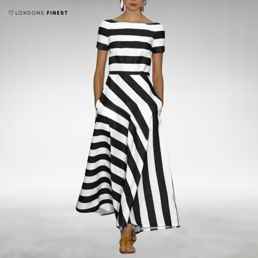 Marina™ Elegant Stripe Maxi Dress