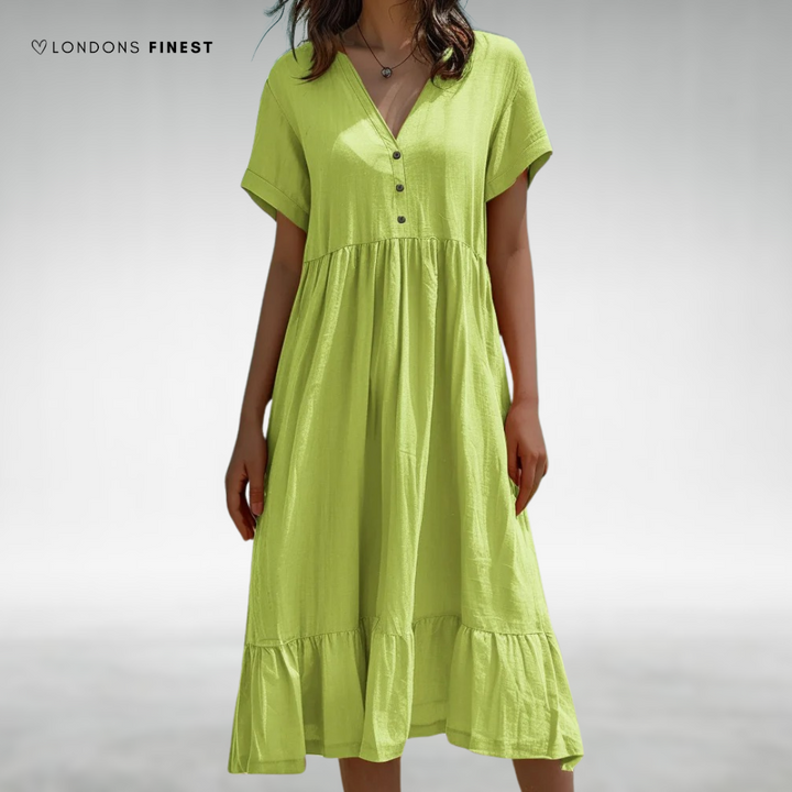 Patel™ Elegant V-Neck Dress