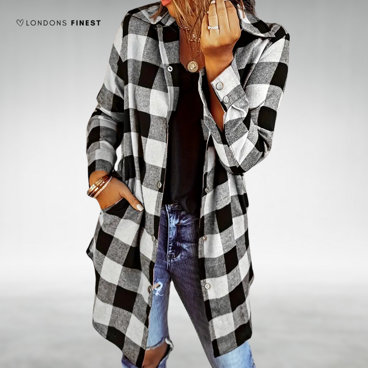 Hallie™ Elegant Longline Button-Up Blouse