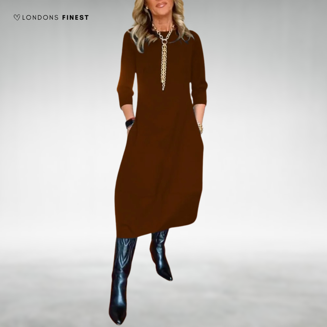 Aubree™ Elegant Winter Dress – London's Finest