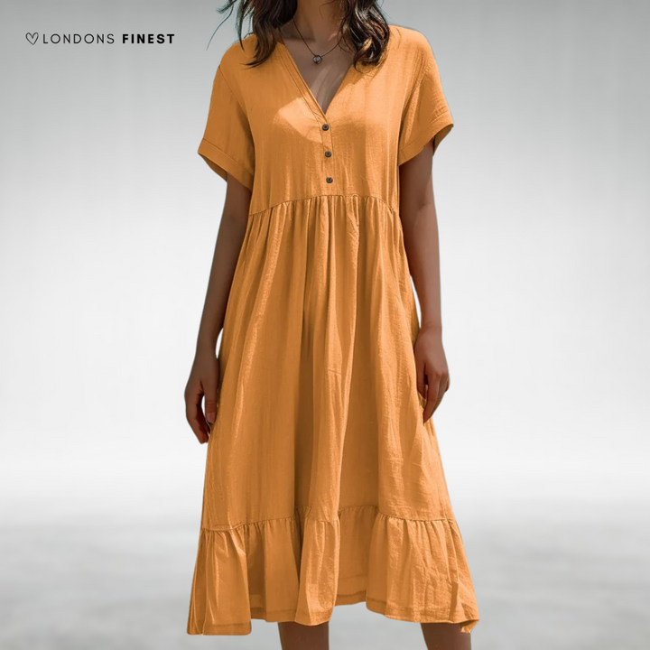 Patel™ Elegant V-Neck Dress