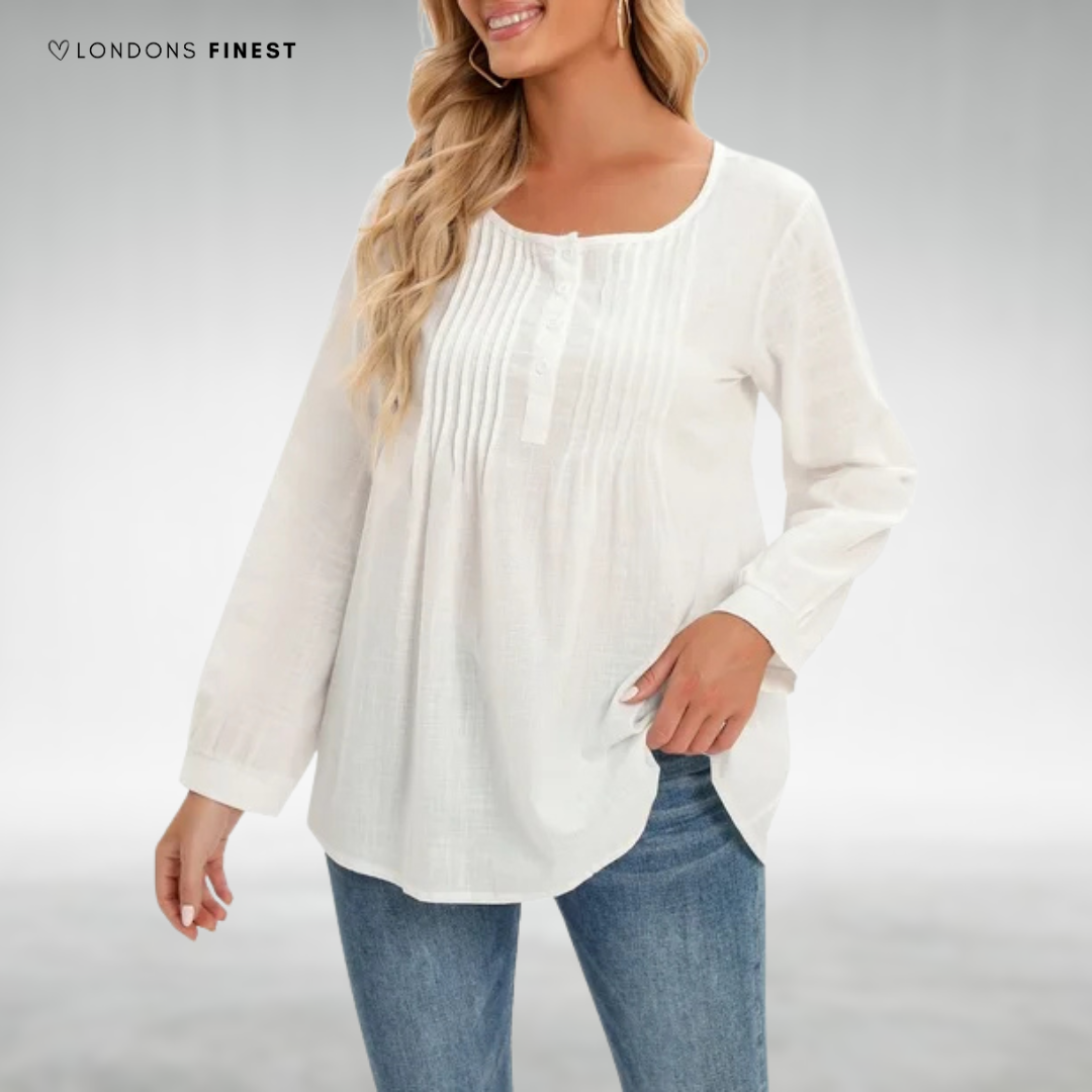 Angelia™ Elegant Drape Blouse