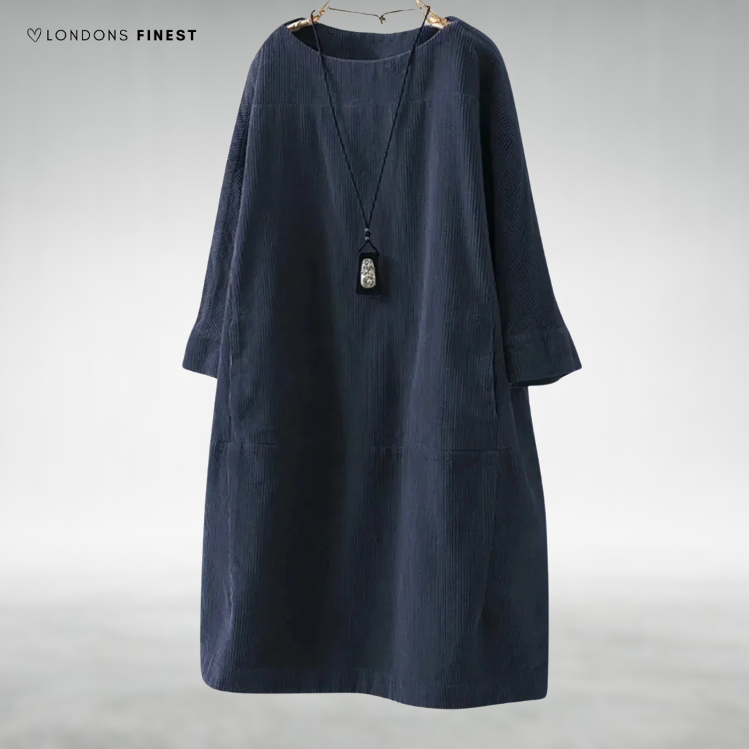 Amy™ Relaxed Corduroy Midi Dress