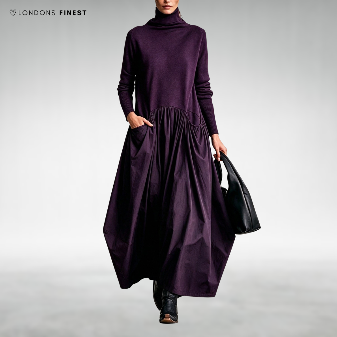 Jane Elegant Turtleneck Maxi Dress