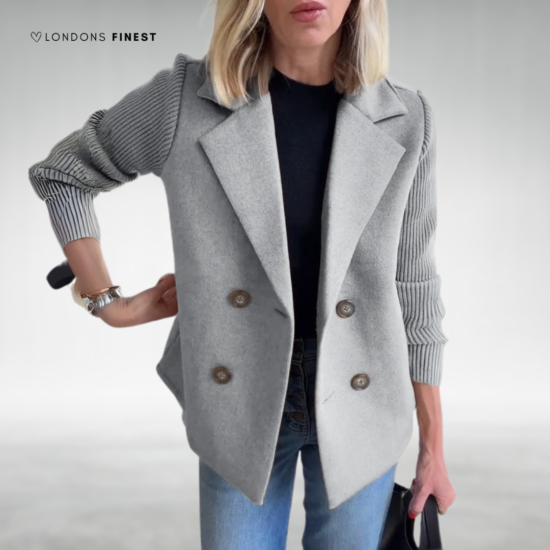 Cassie™ Stylish Knit-Sleeve Blazer