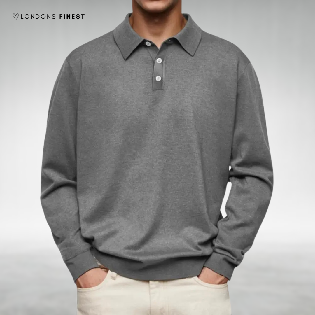 Stewart™ Classic Knitted Polo Sweater