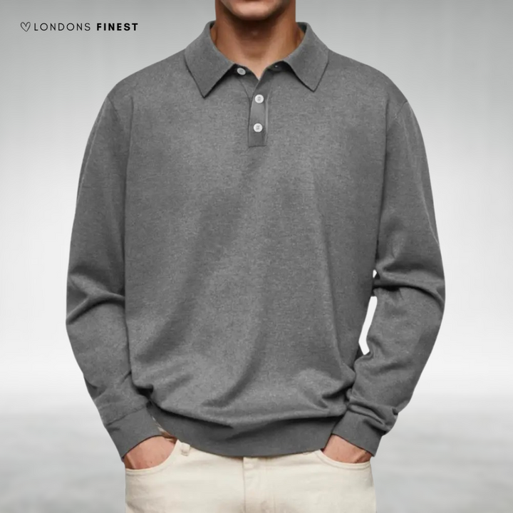 Stewart™ Classic Knitted Polo Sweater