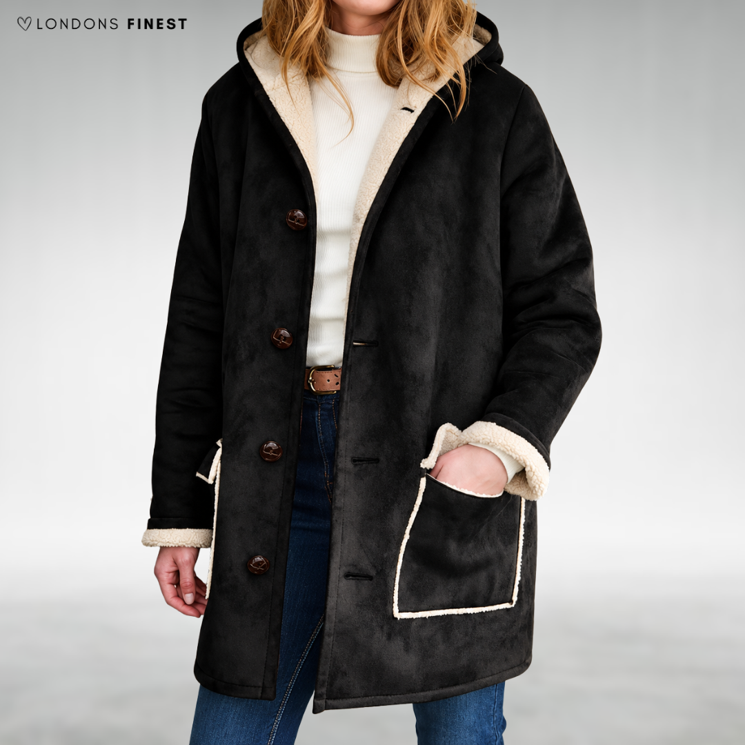 Amelia Classic Hooded Button Coat