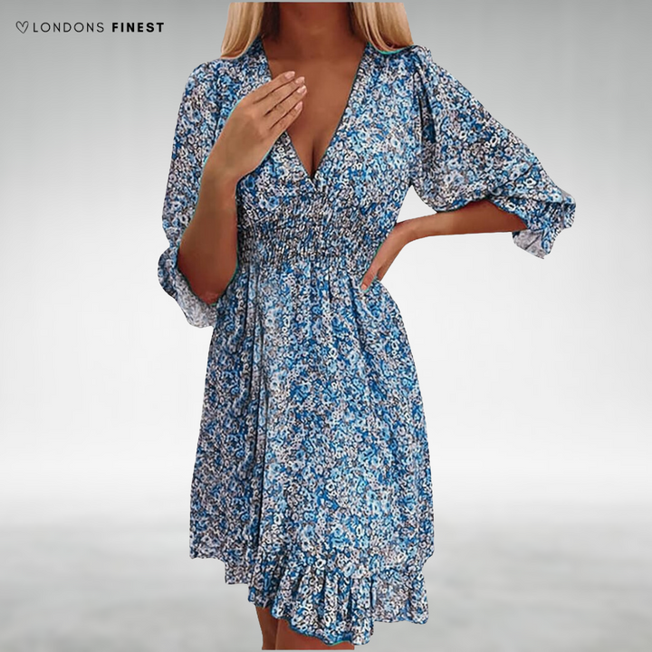 Elodie™ Elegant Floral Midi Dress