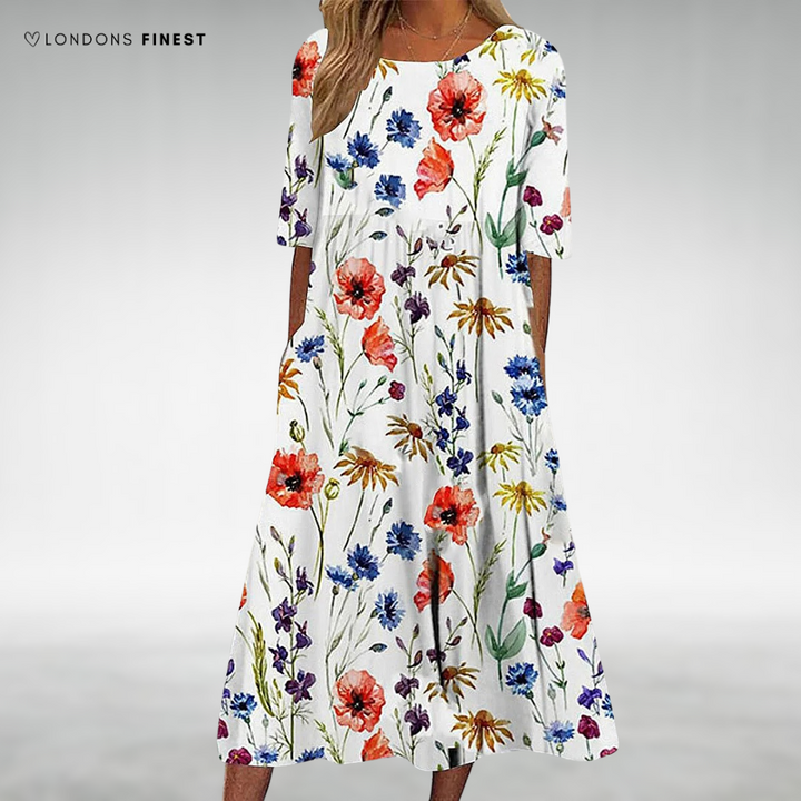 Isabel™ Elegant Floral Summer Dress