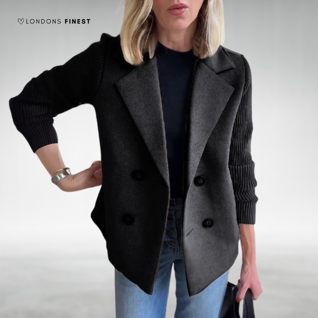 Cassie™ Stylish Knit-Sleeve Blazer