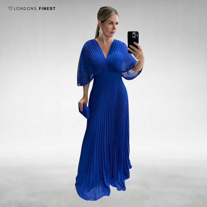 Claudee™ Elegant Pleated Maxi Dress