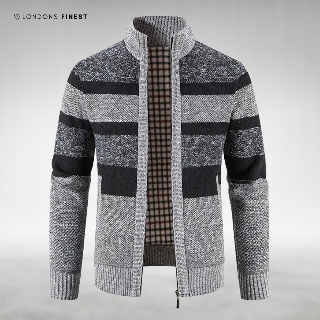 Kenton™ Men's Knitted Zip-Up Cardigan