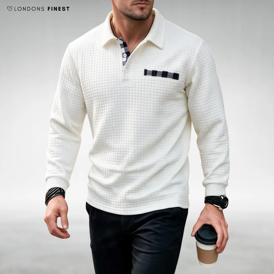 William Textured Polo Jumper