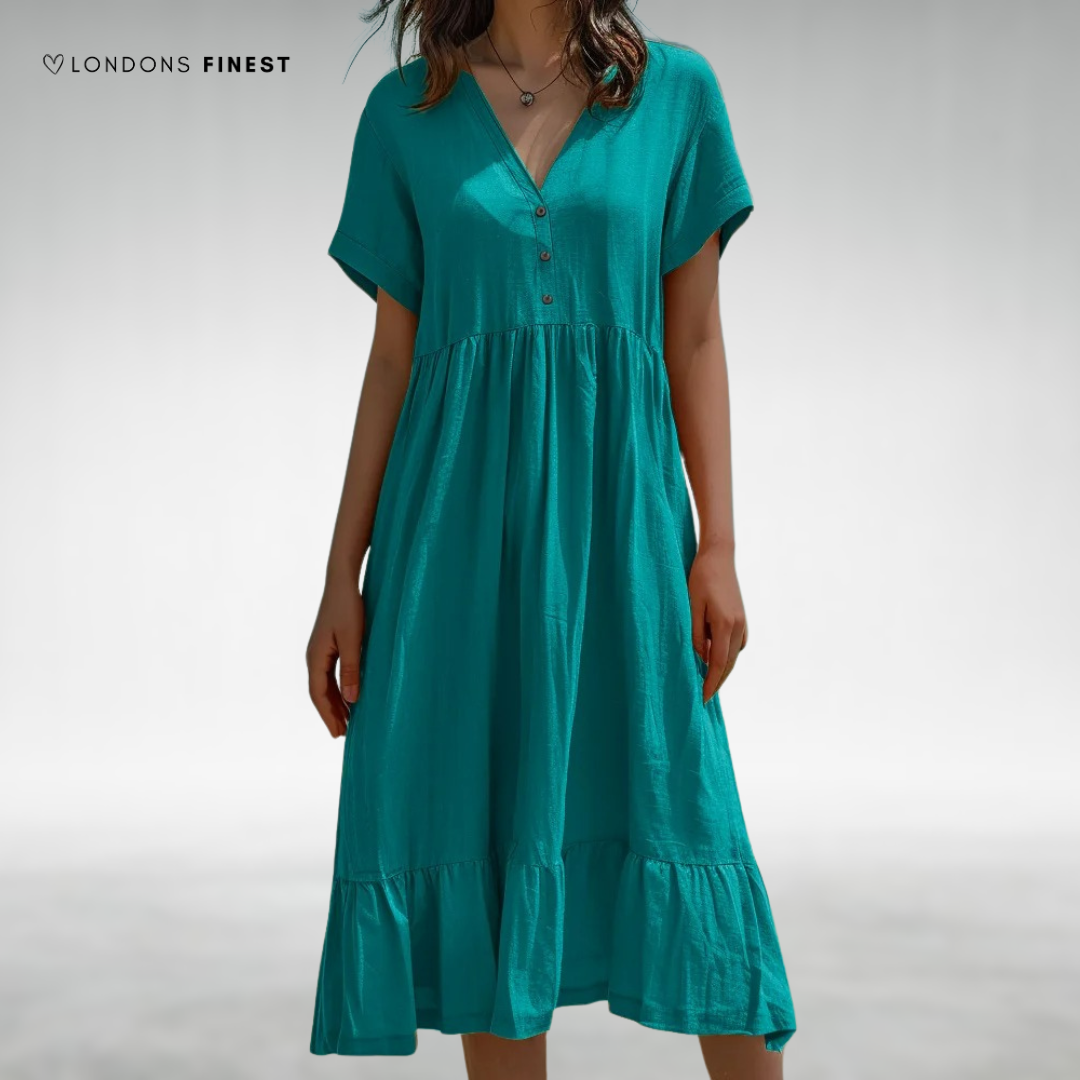 Patel™ Elegant V-Neck Dress