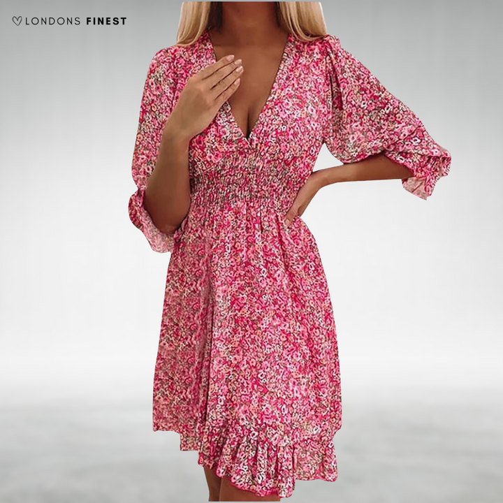 Elodie™ Elegant Floral Midi Dress