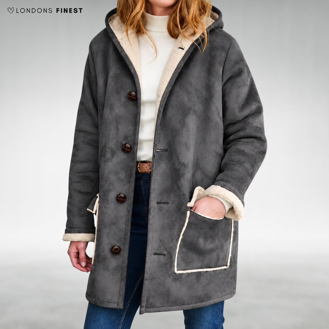Amelia Classic Hooded Button Coat