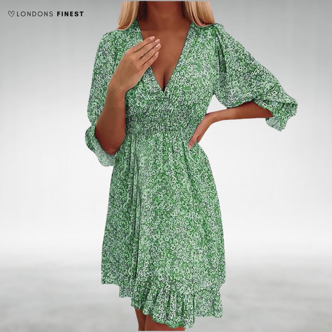 Elodie™ Elegant Floral Midi Dress