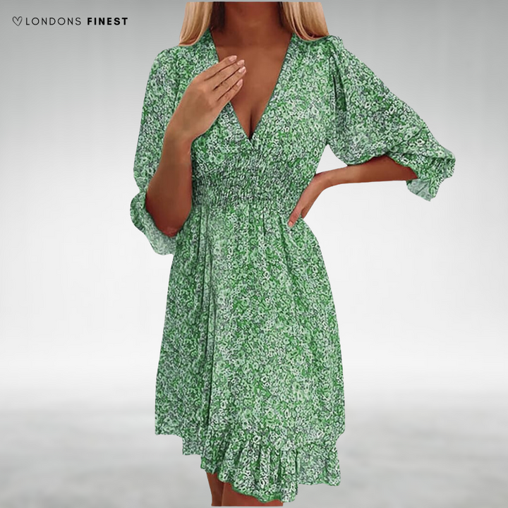 Elodie™ Elegant Floral Midi Dress