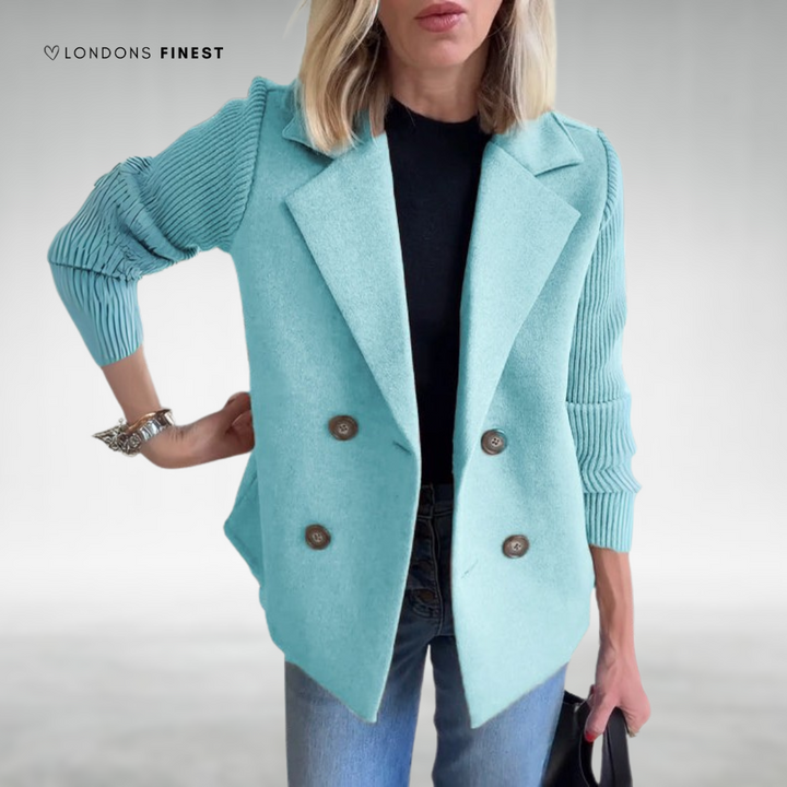 Cassie™ Stylish Knit-Sleeve Blazer