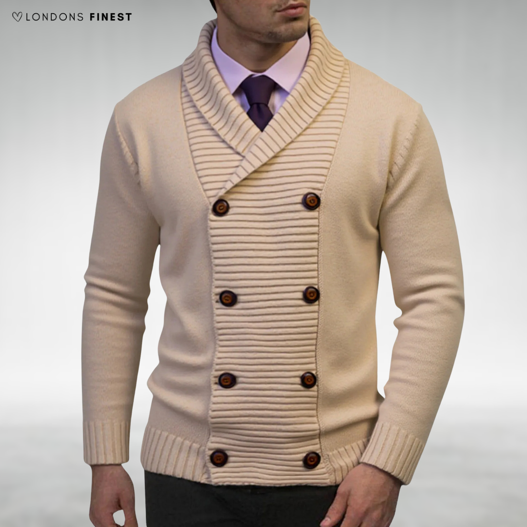 James Classic Double-Breasted Cardigan