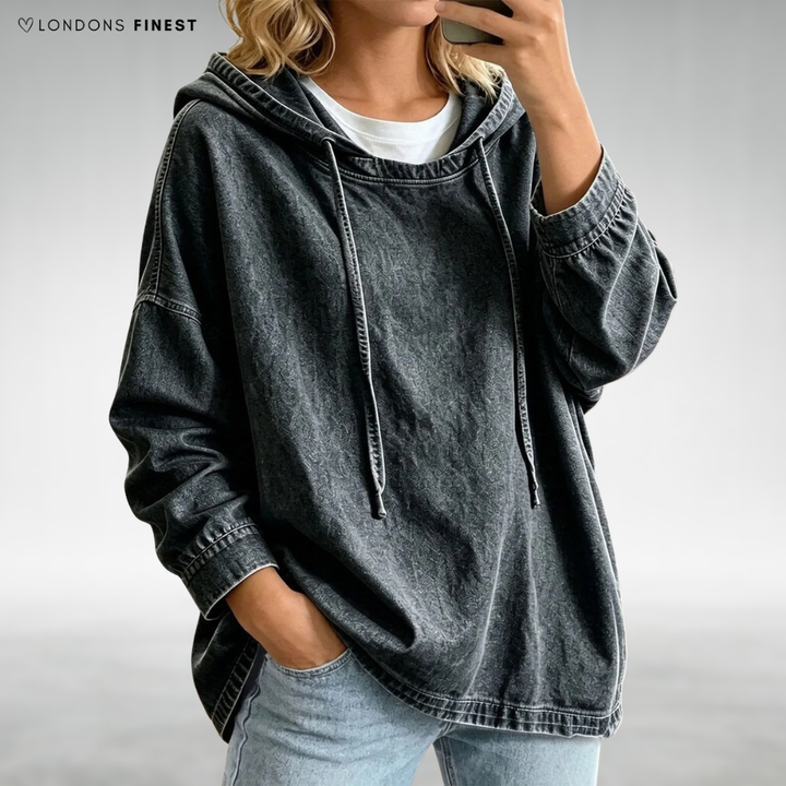 Harriet Relaxed Denim Hoodie
