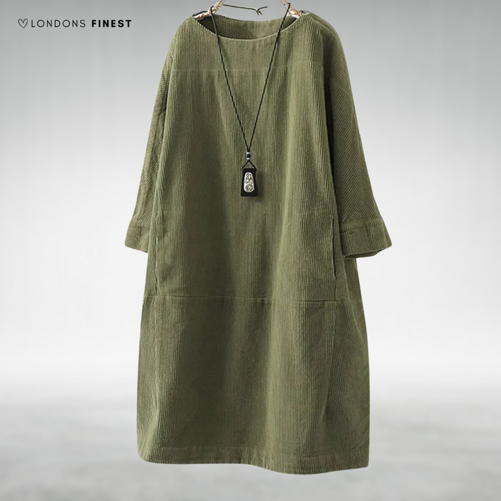 Amy™ Relaxed Corduroy Midi Dress