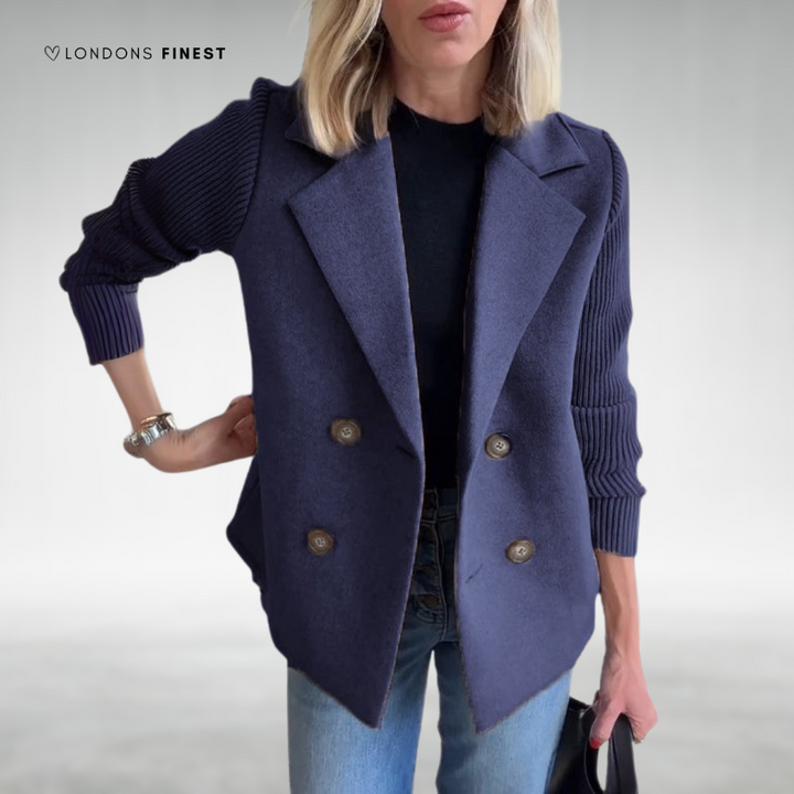 Cassie™ Stylish Knit-Sleeve Blazer