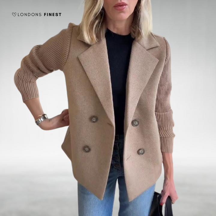 Cassie™ Stylish Knit-Sleeve Blazer
