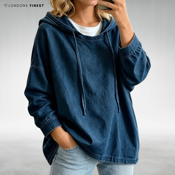 Harriet Relaxed Denim Hoodie