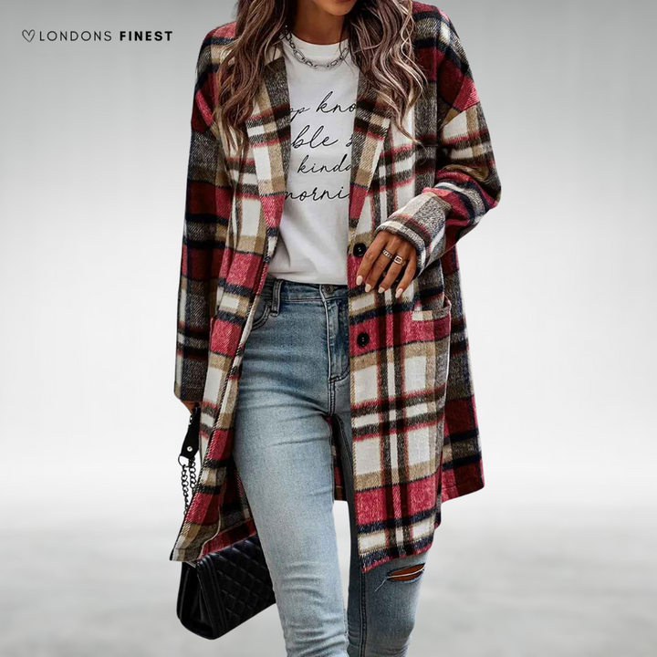 Alexandra™ Elegant Checked Coat
