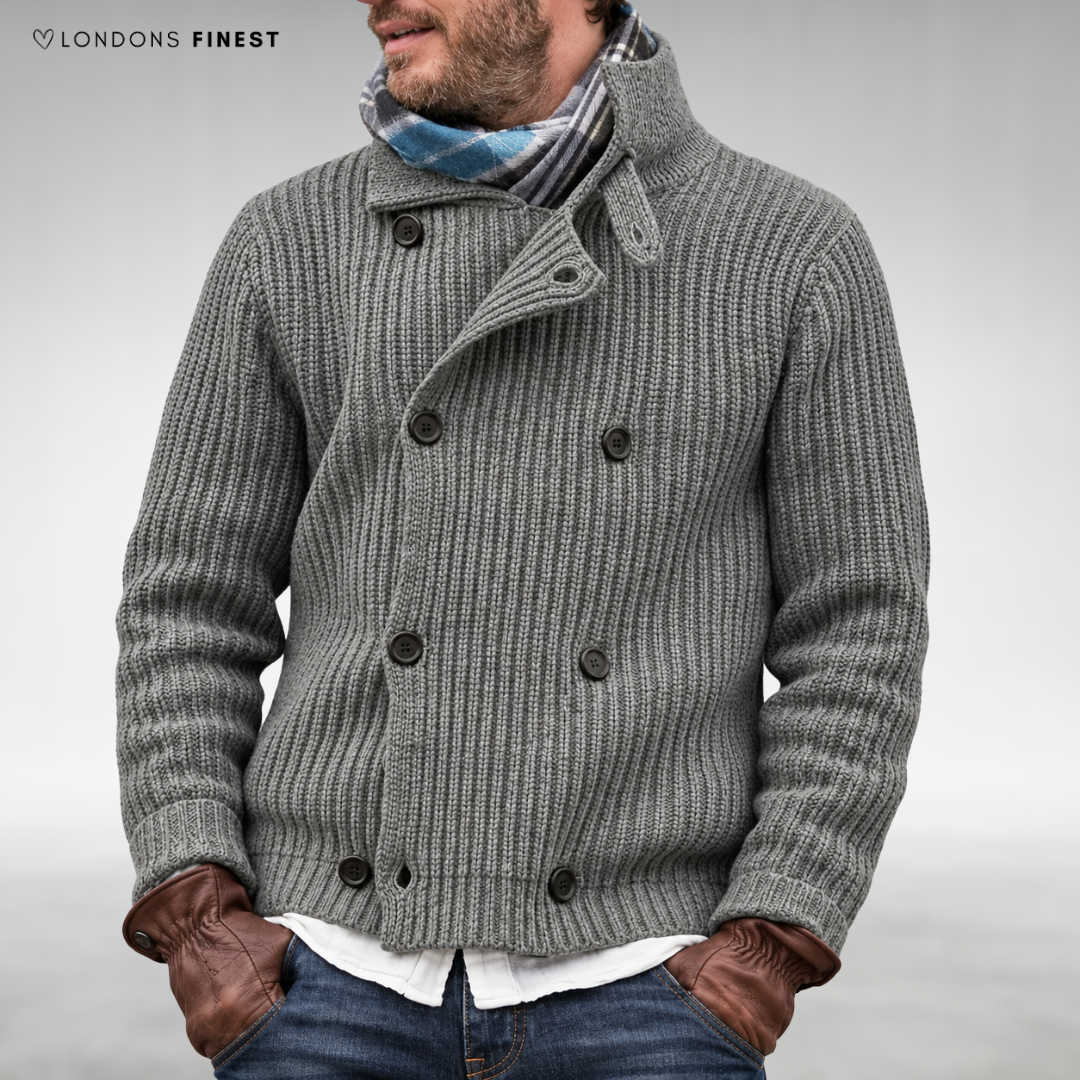Mark Double-Breasted Knit Cardigan